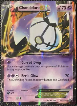 Chandelure EX 77/113 Legendary Treasures Holo - Pokemon Card - Image 1