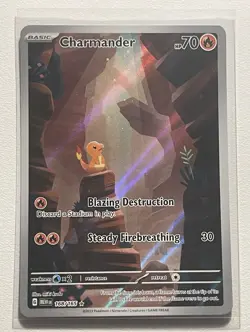 Pokemon 151 Charmander 168/165 IR Illustration Rare - NM - Image 1