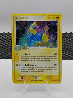 Pokemon Manectric 7/106 EX Emerald Reverse Holo Stamped Rare Card LP - Image 1