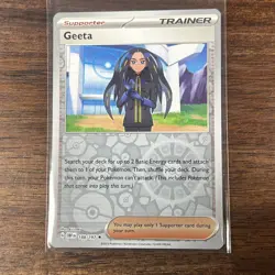 Geeta Reverse Holo NM OBF 188/197 Obsidian Flames Pokemon Card - Image 1