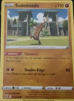 Pokemon Card 074/189 SUDOWOODO - ASTRAL RADIANCE - COMMON - NM - Image 1