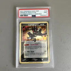2021 POKEMON CELEBRATIONS ETB GOLD STAR GRENINJA SWSH144 PSA 9 - Image 1