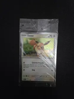 Eevee 133/165 151 2025 Holiday Stamped Promo Pokemon Card - NM SEALED - Image 1