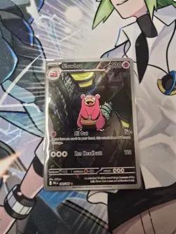 Slowbro IR Illustration Rare 090/084 Pitch Black Card in hand !! Pokemon English - Image 1