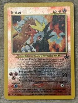 Pokemon TCG Entei 34/53 Wotc Promo Reverse Holo English 80 HP - Image 1