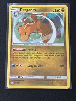Dragonite 119/181 NM Cosmos Holo Promo Team Up Foil Sun & Moon SM Pokemon Card - Image 1