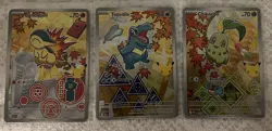 Pokemon First Partner Series 2 Chikorita 046 Cyndaquil 047 Totodile 048 Promo - Image 1