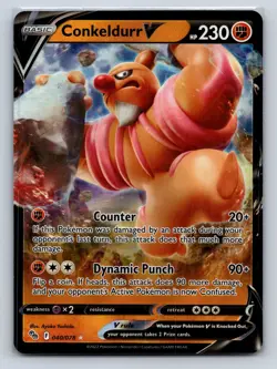 Conkeldurr V Holo Ultra Rare Pokemon GO 040/078 NM - Image 1