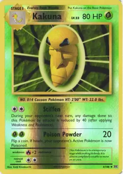 Kakuna 6/108 Uncommon Evolutions Pokemon Reverse Holo Near Mint - Image 1