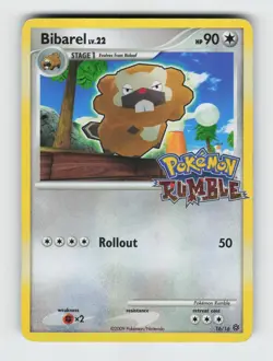 Bibarel 16/16 Pokemon Rumble Pokemon 2009 Heavily Played - Image 1