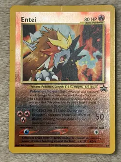 Pokemon TCG Entei 34/53 Wotc Promo Reverse Holo Promo 80 HP English Sugimori - Image 1