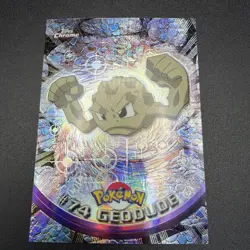 Geodude #74 - Topps Chrome Spectra Holo TV Animation Edition - Vintage Pokemon - Image 1