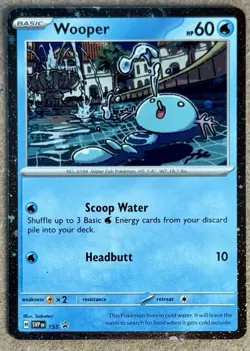 POKEMON SCARLET & VIOLET WOOPER BLACK STAR PROMO COSMOS HOLO SVP EN 155 NM+ QTY - Image 1