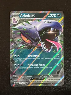 Arbok ex 024/165 Double Rare 151 Pokemon Holo Lightly Played - Image 1