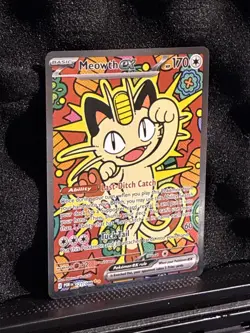 The Pokemon Company Meowth ex 121/088 Paldean Fates Ultra Rare Full Art Holo - Image 2