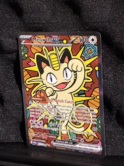 The Pokemon Company Meowth ex 121/088 Paldean Fates Ultra Rare Full Art Holo - Image 3