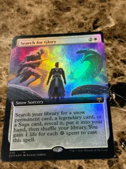 SEARCH FOR GLORY Magic MTG Kaldheim Extended Art Foil - Image 1