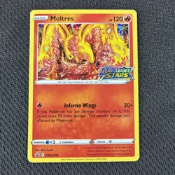 Moltres SWSH185 Brilliant Stars Pre Release Promo Pokemon NM - Image 1