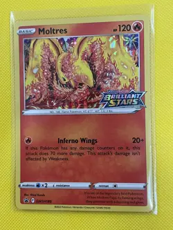 Moltres SWSH185 - Sword & Shield Brilliant Stars Stamped Promo Pokemon TCG NM - Image 1