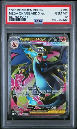Pokemon TCG: Mega Charizard X ex - Phantasmal Flames - 109/094 Ultra Rare PSA 10 - Image 1