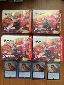 4x MTG Spider-Man Collector Boosters Box Lot Of 4 +4 Promos - Image 1