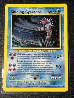 Pokemon TCG Shining Gyarados Neo Revelation Holo Card 65/64 HP/DMG - Image 1