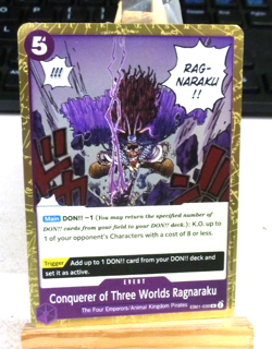 One Piece Card Conquerer of Three Worlds Ragnaraku EB01-039, Rare Holo #38 - Image 1