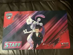 Pokemon Rockets Giovanni STAFF Playmat - Regional Exclusive - New - Image 1
