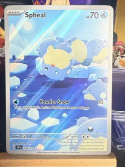 Pokemon TCG Spheal Surging Sparks Illustration Rare Card 199/191 NM Condition - Image 1