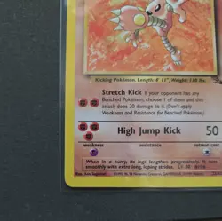 Pokemon TCG Hitmonlee 22/62 - English Fossil WOTC Non Holo Card NM - Image 2