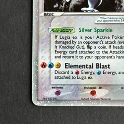 Lugia ex 105/115 EX Unseen Forces Holo Rare Pokemon Card - Image 5