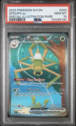 PSA 10 Spidops ex 243/198 Pokemon Scarlet & Violet Special Illustration Rare - Image 1