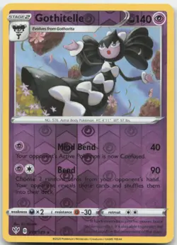 Gothitelle 075/189 Reverse Holo SWSH03: Darkness Ablaze Pokemon Card NM - Image 1