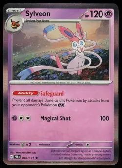 Sylveon 040/131 Holo Rare Prismatic Evolutions Pokemon Near Mint - Image 1