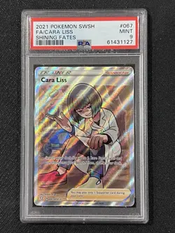 Cara Liss PSA 9 Full Art Holo 067/072 Shining Fates Sword Shield Pokemon TCG - Image 1
