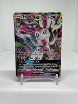 Sylveon GX 92/145 Guardians Rising Rare Holo GX Full Art Pokemon Card NM - Image 1