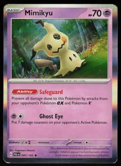 Mimikyu 037/091 Rare Paldean Fates Pokemon Holo Near Mint - Image 1