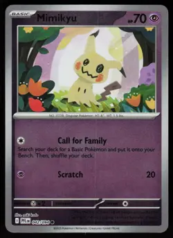 Mimikyu 042/094 Common Phantasmal Flames Pokemon Reverse Holo Near Mint - Image 1
