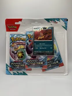Pokemon Scarlet & Violet Journey Together 3 Pack Blister New Sealed [Scrafty] - Image 1