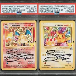 2021 POKEMON CELEBRATIONS CHARIZARD & PIKACHU HOLO PSA 10 Auto (SEQUENTIAL) - Image 1