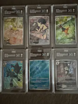 Pokemon TCG TAG Graded Cards Lot of 6 - Slabs Grade 8/9 - Image 1