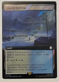 Glacial Fortress Extended Surge Foil - Universes Beyond: Fallout PIP MTG - Image 1