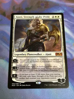 MTG Ajani, Strength of the Pride Core Set 2020 M20 Magic Gathering NM+ - Image 1