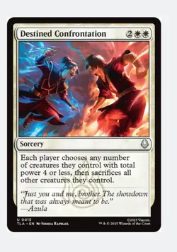 Destined Confrontation | MTG TLA Avatar | White Sorcery Board Wipe Azula vs Zuko - Image 1