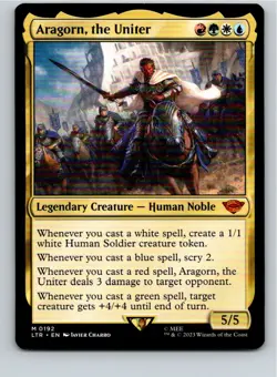 Magic the Gathering Aragorn, the Uniter The Lord of the Rings MTG Free Shipping! - Image 1