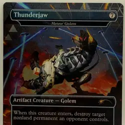 Magic The Gathering Thunderjaw Meteor Golem SLD 2225 Foil Horizon Zero Dawn MTG - Image 1