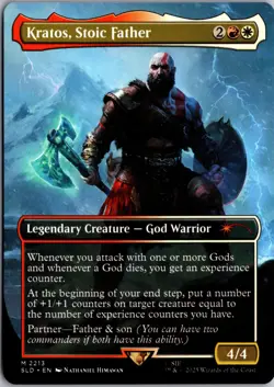 Kratos, Stoic Father 2213 Mythic Secret Lair Drop Series Magic: The Gathering NM - Image 1