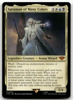 Saruman of Many Colors #223 (NM) Lord of the Rings LTR Magic MTG - Image 1