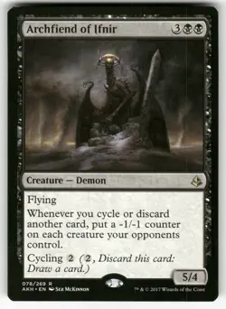 Archfiend of Ifnir 78 Rare Amonkhet Magic: The Gathering Near Mint - Image 1