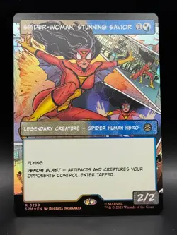 Spider-Woman, Stunning Savior (Borderless Foil) 230 Marvel's Spider-Man MTG NM - Image 1
